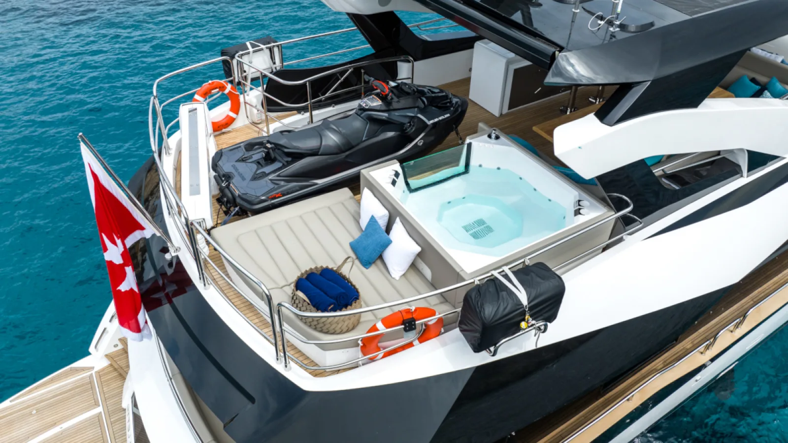 Bestboats SUNSEEKER 95 MEROS BLUE INFINITY ONE – Private Yacht Mallorca